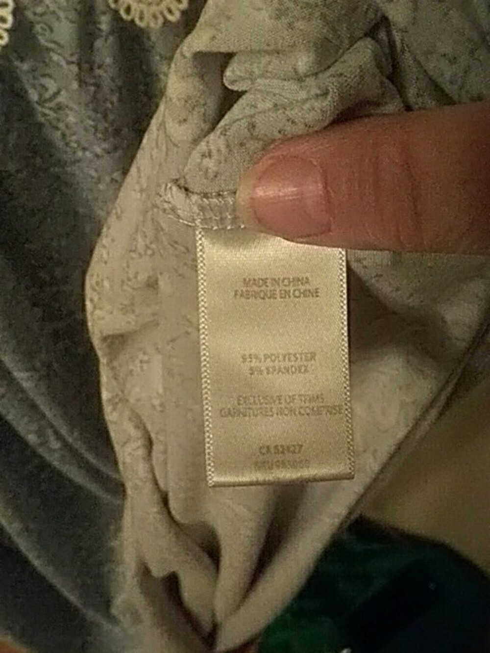 Carisma Pale Blue Nightgown White Crochet Lace Yoke 3X - Picture 4 of 7